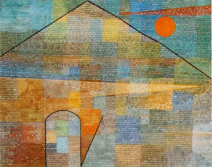 Pintura del movimiento artístico cubista / Ad Parnassum (1932) de Paul Klee.