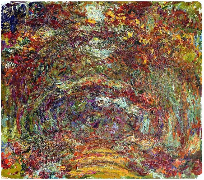 El camino de las rosas en Giverny (antes de 1992) de Claude Monet