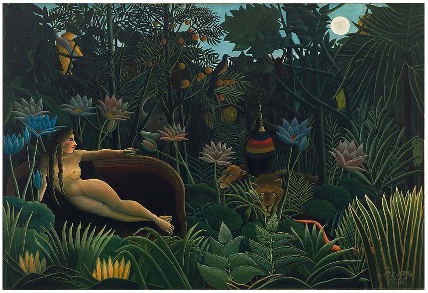 El "Sueño" de Henri Rousseau (1910) se encuentra ahora en la colección del Museo de Arte Moderno de Nueva York, EE. UU. 