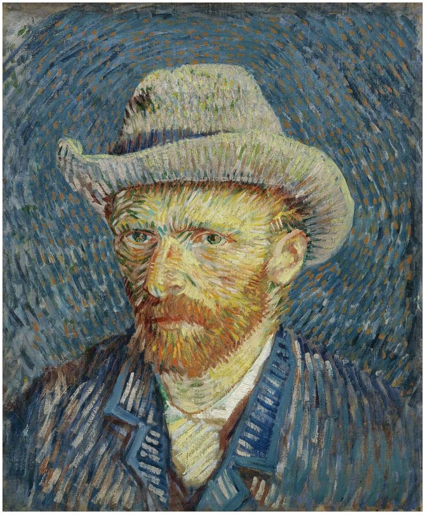 Autorretrato con sombrero de fieltro gris (1887) de Vincent van Gogh