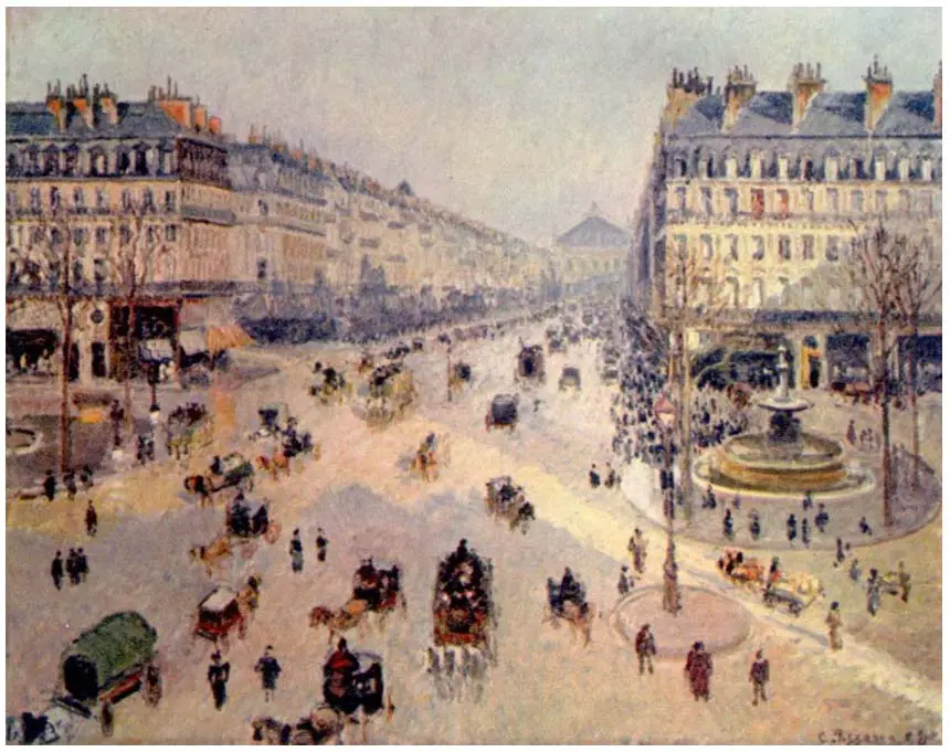 Camille Pissarro Art Avenue de L'Opera (1898), Camille Pissarro