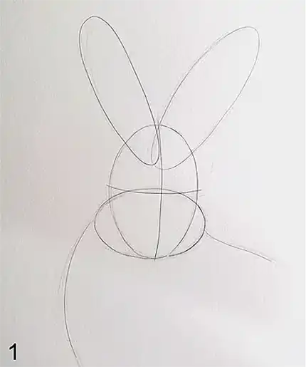 Cómo dibujar la cara de un paso de conejo 1