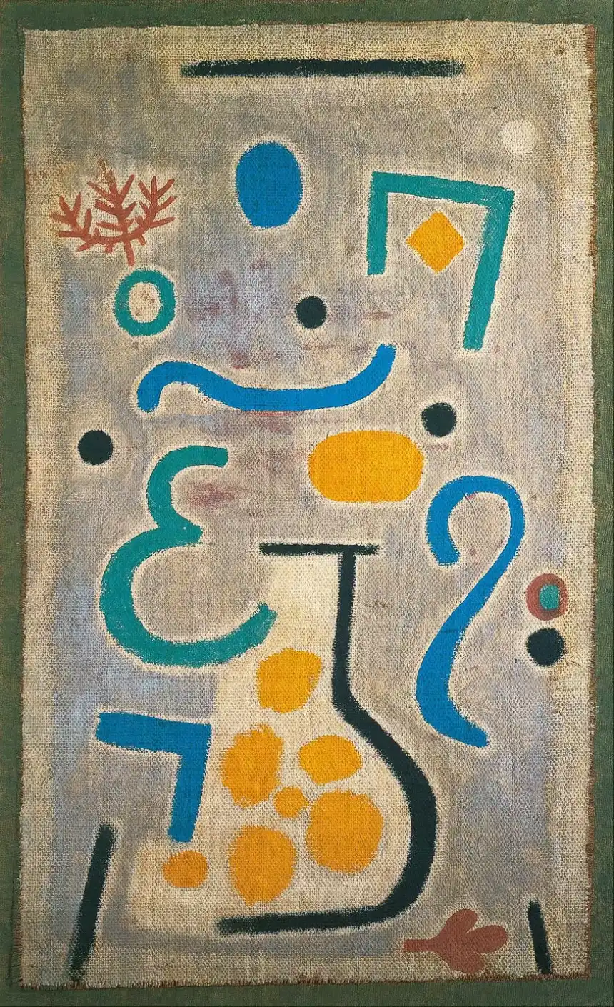 Cubismo pintura / Die Vase (1938) de Paul Klee
