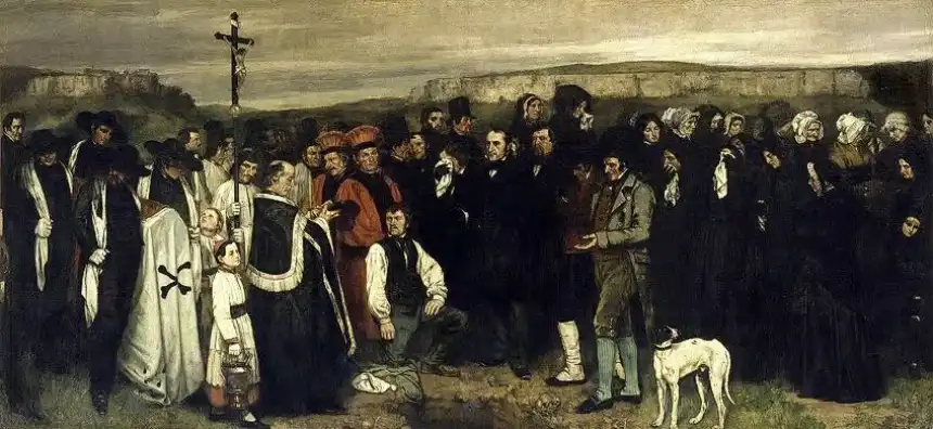 Definición de modernismo An Wholero en Ornans ("El funeral de Ornans", 1849-1850), Gustave Courbet