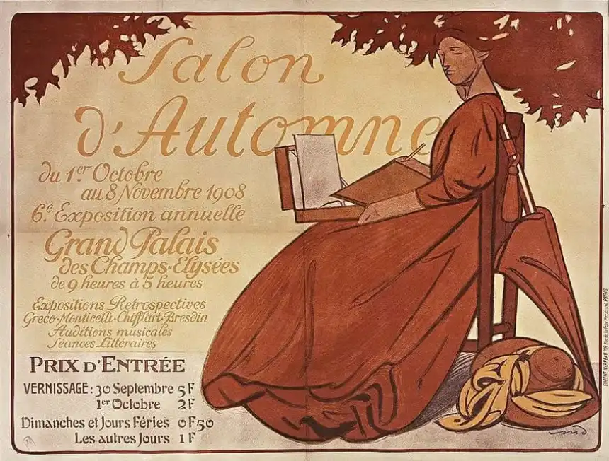 Definición de Modernismo - Cartel de la Sexta Exposición Anual en el Salón de Otoño (1908)