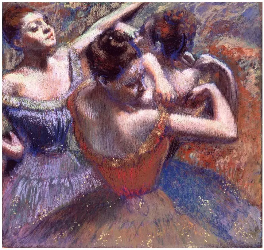 Bailarines (1899) de Edgar Degas.