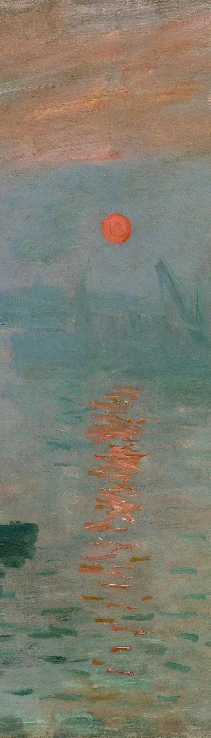 Detalles de color y luz del cuadro de Monet "Amanecer" 