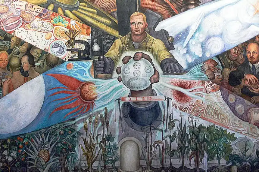 Murales de Diego Rivera - Recreación "El hombre en la encrucijada" (rebautizado como "El hombre, controlador del universo")