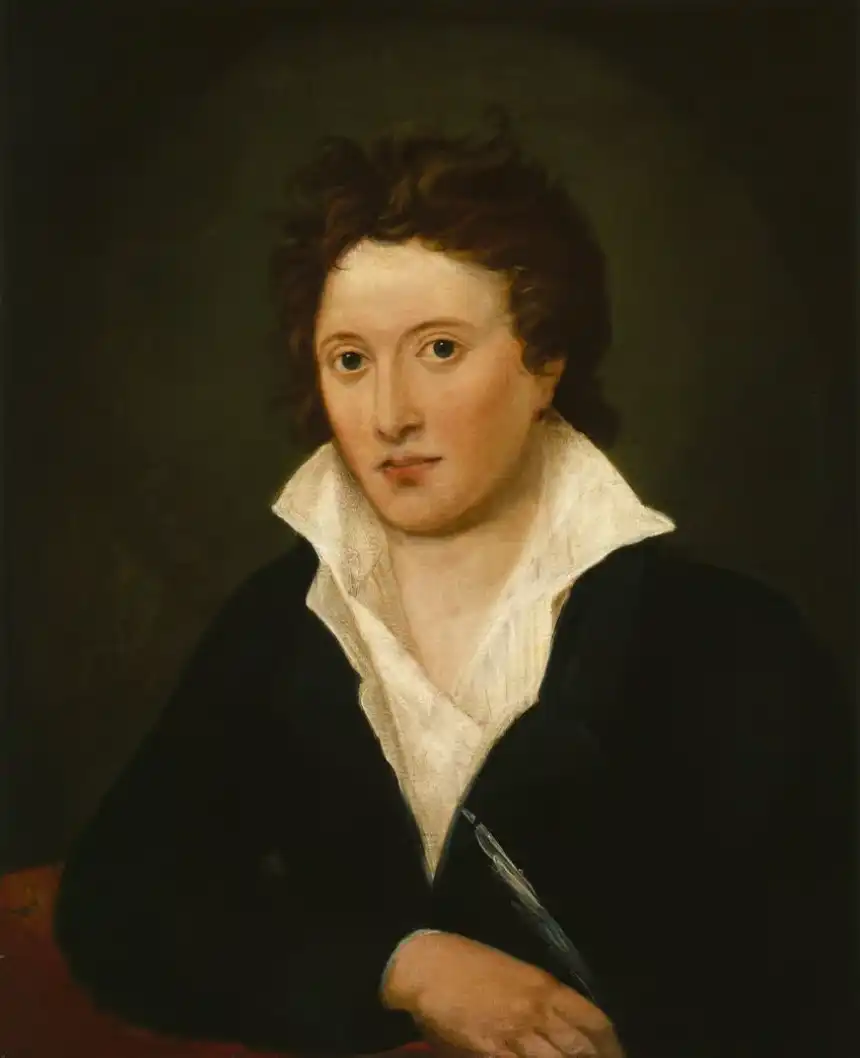 Poesía en diferentes estilos - Retrato de Percy Bysshe Shelley" de Amelia Curran (1819)
