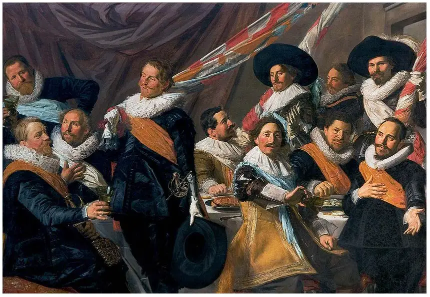 Oficiales de la Guardia Cívica St. George , Haarlem (1627) de Frans Hals