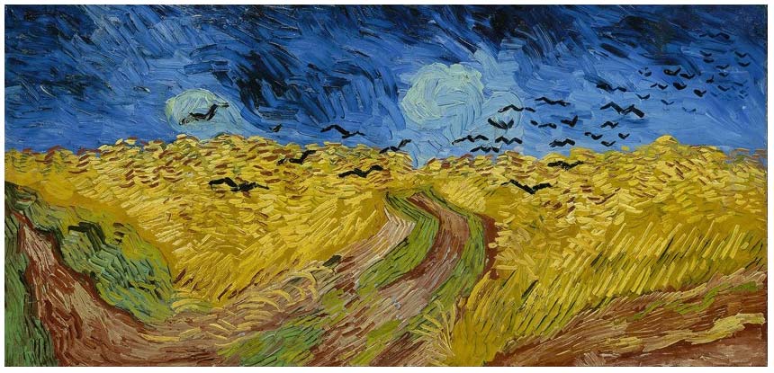 Campo de trigo con cuervos (1890) de Vincent van Gogh