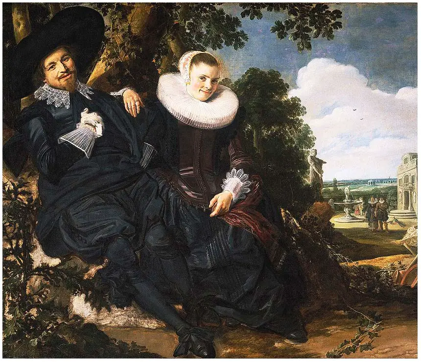 Retrato de boda de Frans Hals Isaac Abrahams. Massa (1586-1643) y Beatrix van der Laan (1592-1639) (1622) por Frans Hals