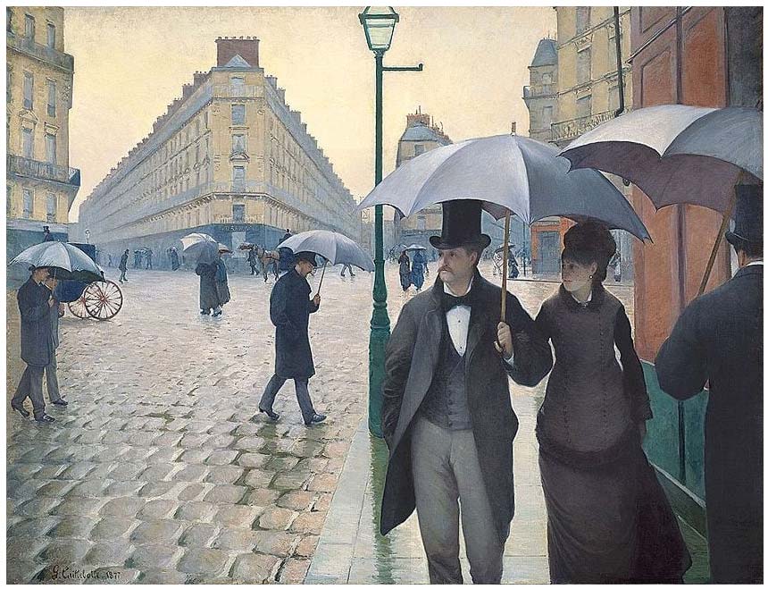 Calle de París en tiempo de lluvia, 1877 de Gustave Caillebotte