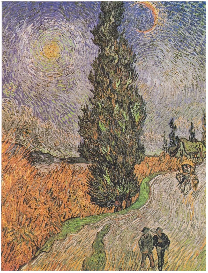 Camino con cipreses y estrella (1890) de Vincent van Gogh