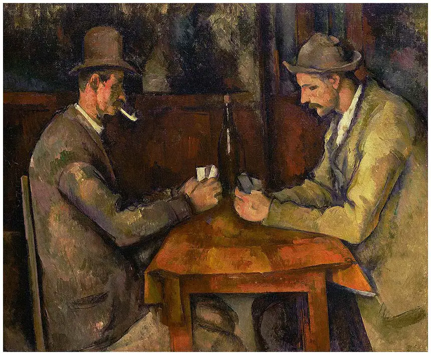 Los jugadores de cartas de Paul Cézanne (1894 - 1895), Musée d'Orsay, París, Francia.