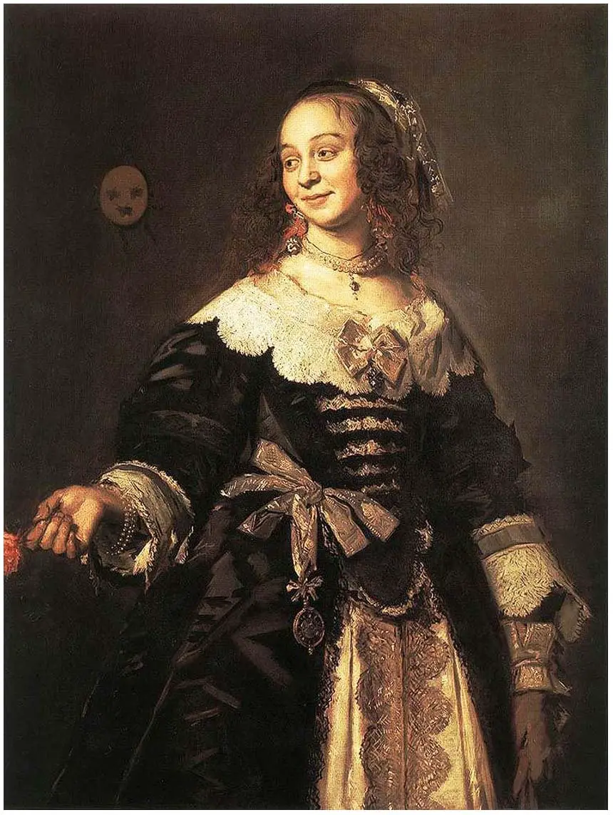 Retrato de la pintora holandesa Isabella Comans (1650-1652) por Frans Hals