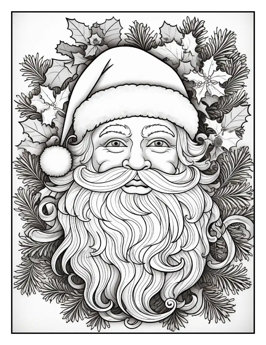 Páginas de Santa Claus para colorear 