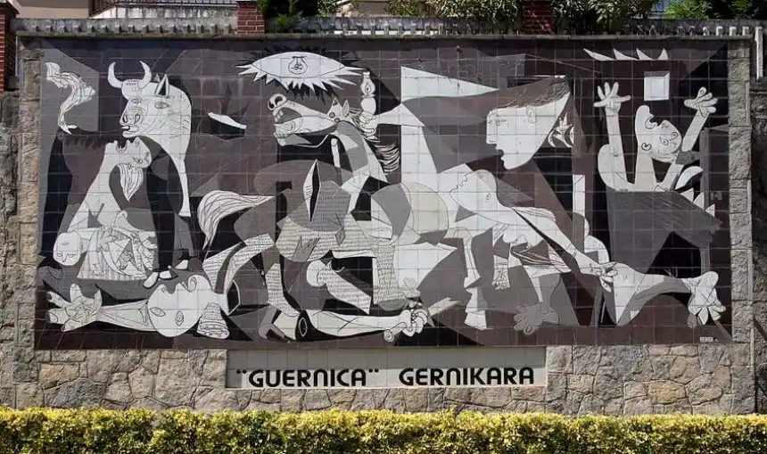 Picasso cubista / Una versión en mosaico de la pintura de Guernica de Picasso