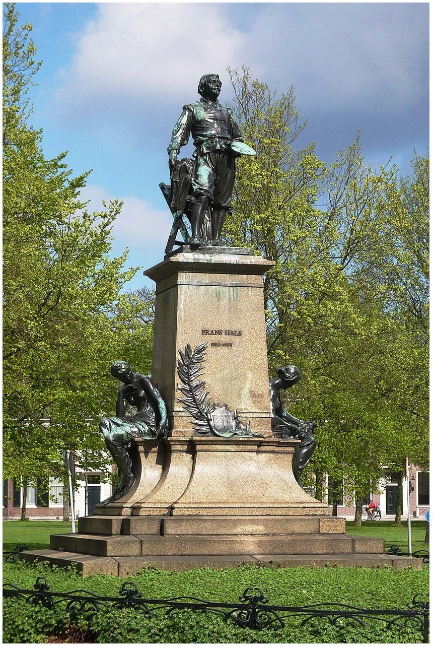 Estatua del pintor holandés Frans Hals en el Jardín Botánico de Haarlem