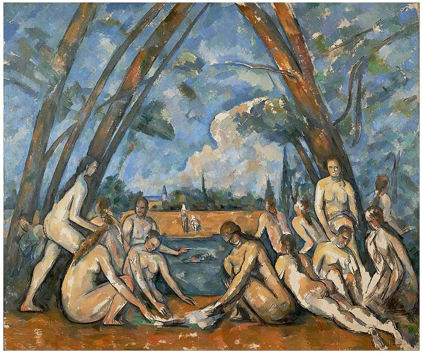 Arte moderno popular - Les Grandes Baigneuses ('Los grandes bañistas', 1906) de Paul Cézanne