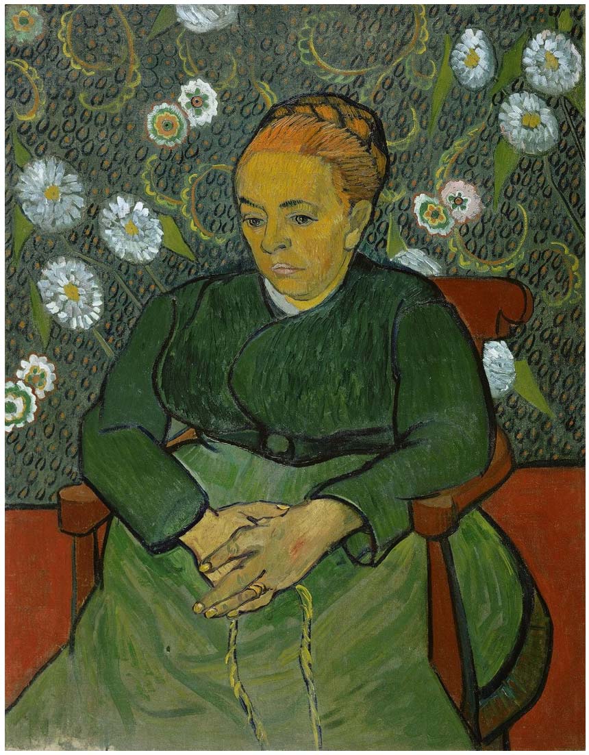 La Berceuse (Retrato de Madame Roulin) (1888-1889) de Vincent van Gogh