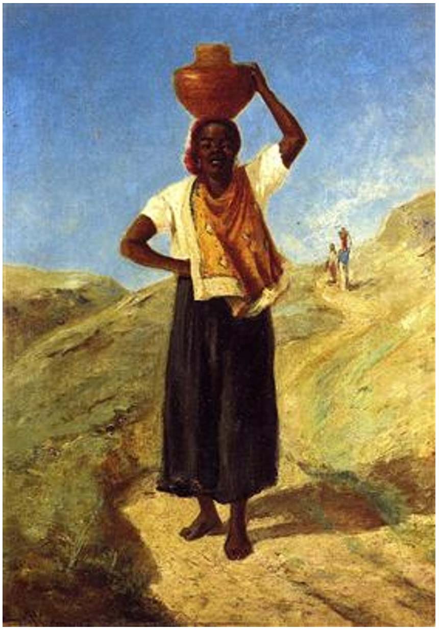 Mujer con una jarra en la cabeza (1854),