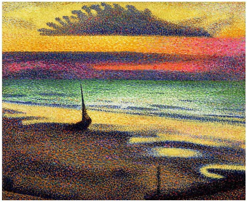 El robo de la playa (1891) de Georges Lemmen, Musée d'Orsay, París, Francia.