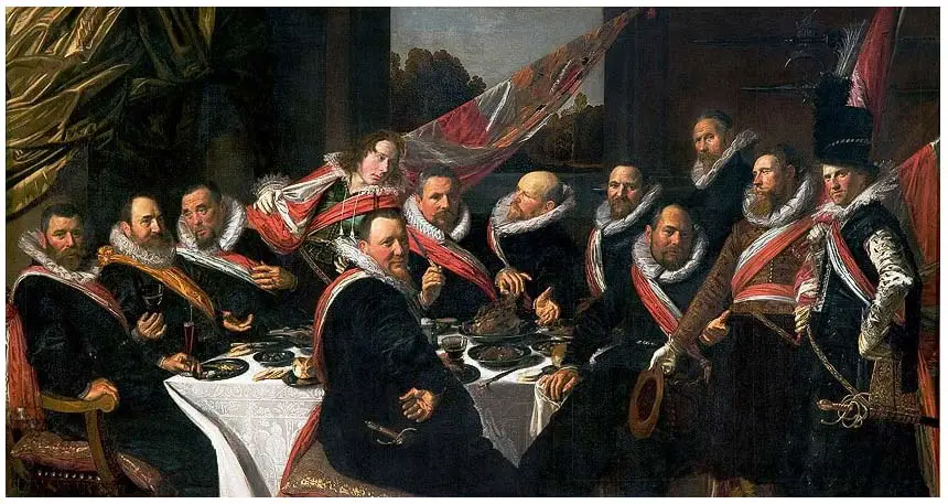 Banquete de los Oficiales de la Guardia cívica de San Petersburgo George de Frans Hals (1616)