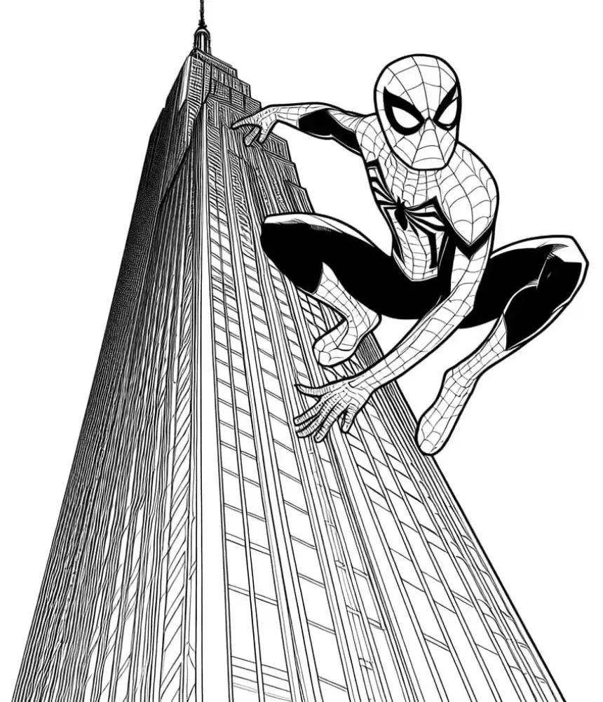 Pagina para colorear de Spider-man