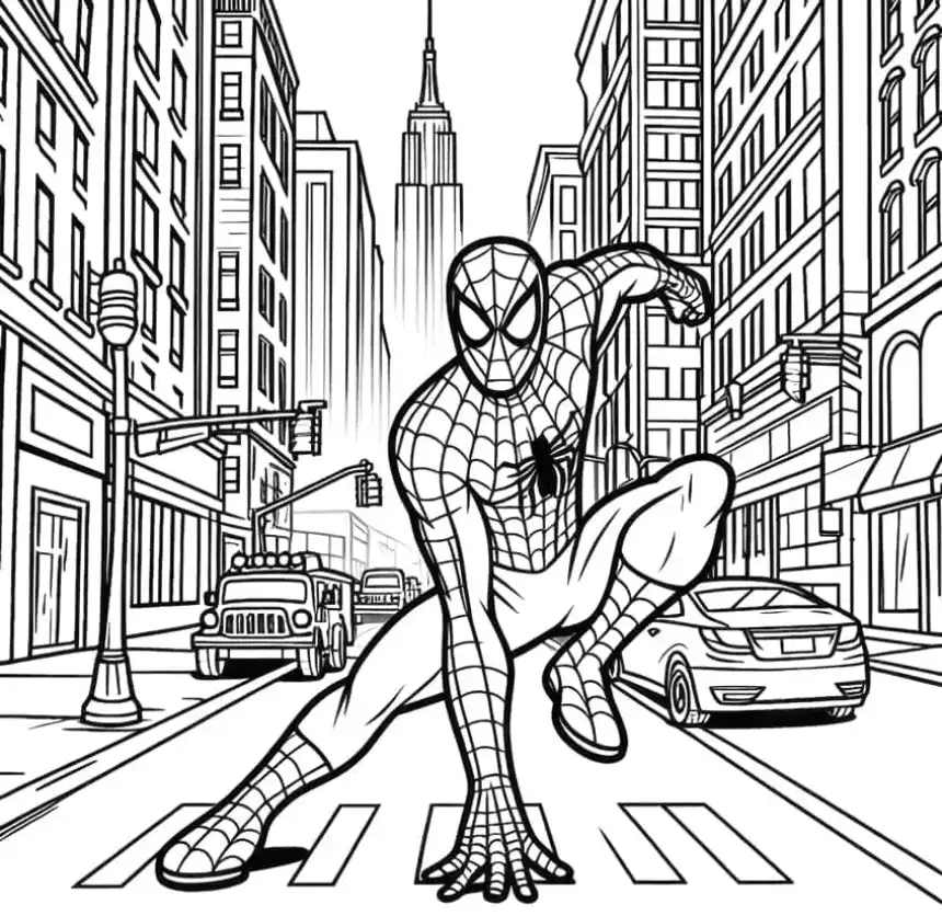dibujo para colorear de Spider-man